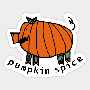 Pumpkin Spice Pig Sticker